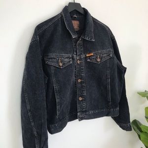 Unisex Vintage Denim Jacket Dark Blue